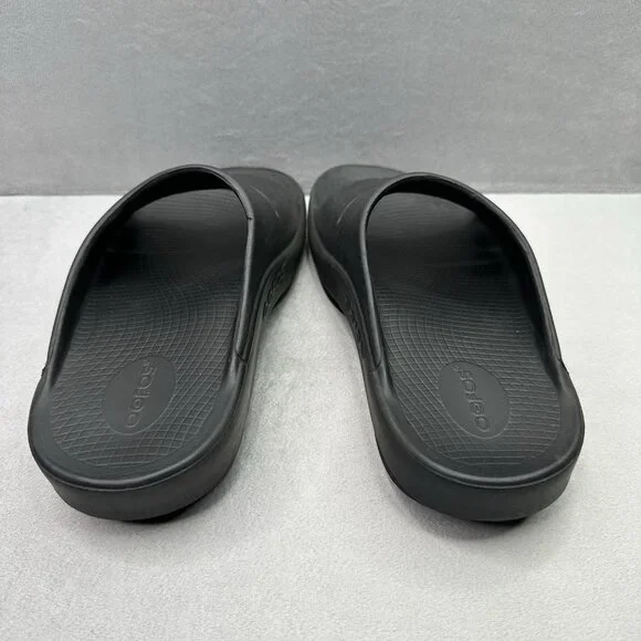 OOFOS OOahh Womens Size 10 Sandals Black Recovery Lightweight Comfort Slides - Picture 4 of 8